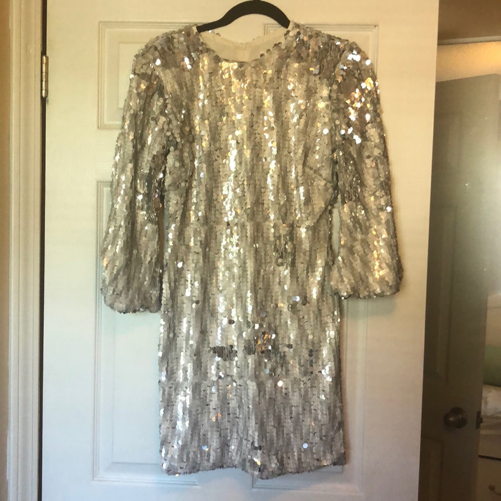 Dress the Population diver sequin mini dress XS